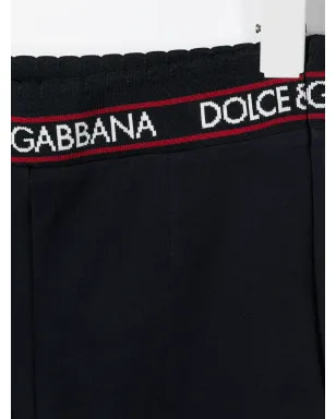 Dolce & Gabbana Kids Interlock ロゴ ウエストバンド レギンス ブラック - サムネイル3