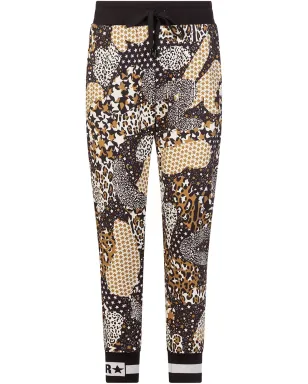 Dolce & Gabbana ミックスプリント スウェットパンツ ブラック - サムネイル1