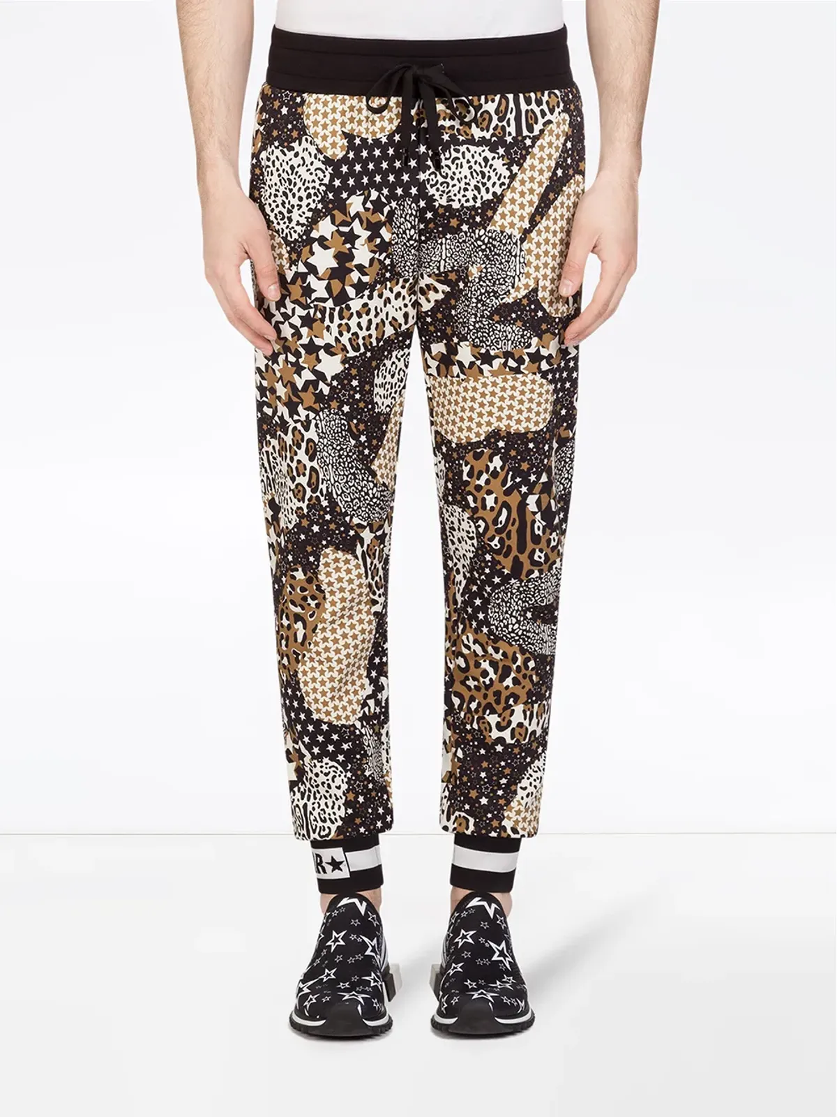 Dolce & Gabbana ミックスプリント スウェットパンツ ブラック - 画像3