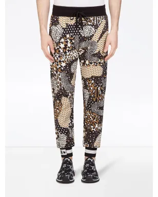 Dolce & Gabbana ミックスプリント スウェットパンツ ブラック - サムネイル3