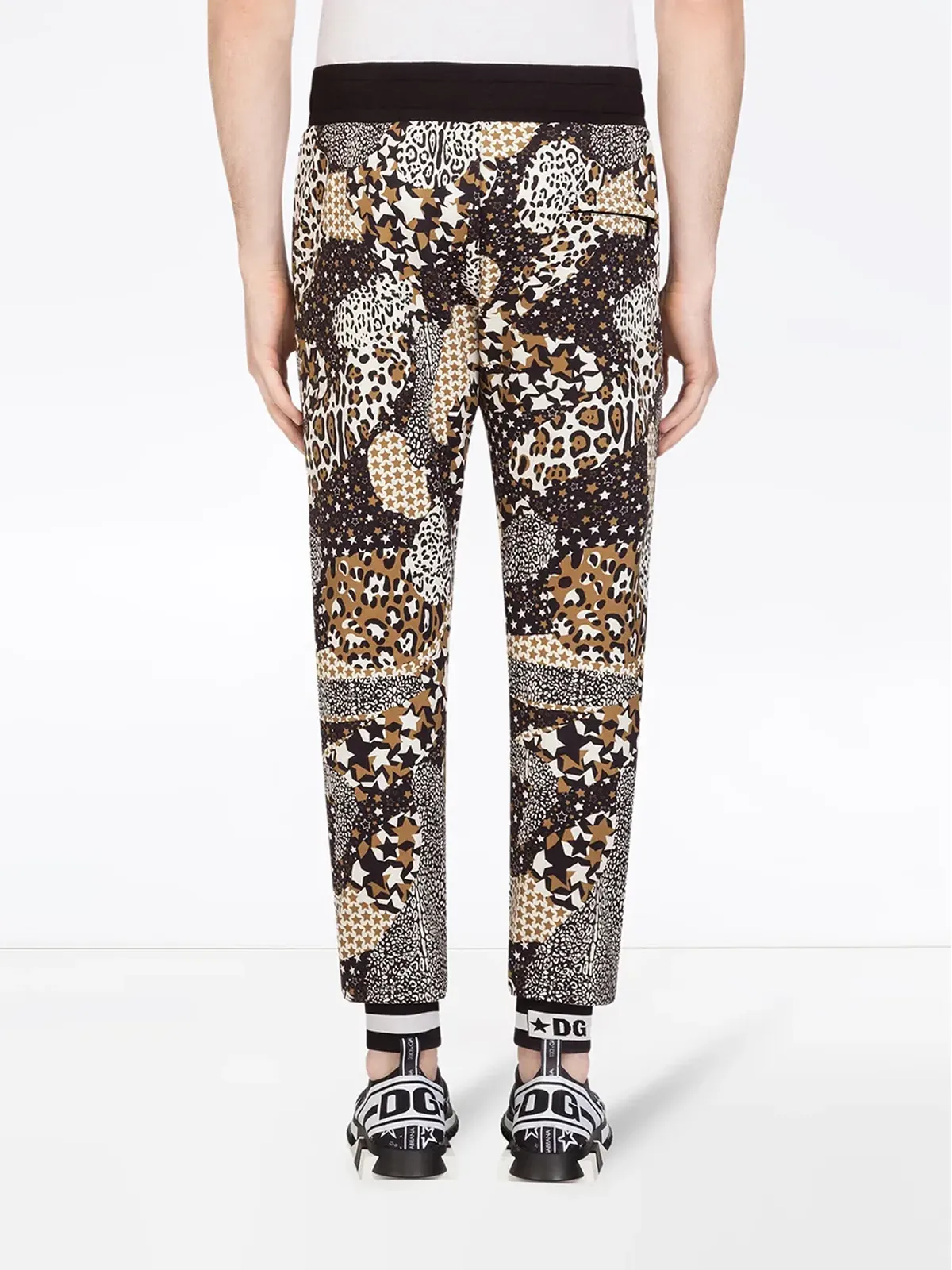 Dolce & Gabbana ミックスプリント スウェットパンツ ブラック - 画像4