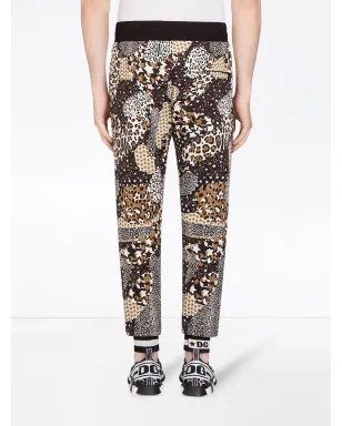Dolce & Gabbana ミックスプリント スウェットパンツ ブラック - サムネイル4