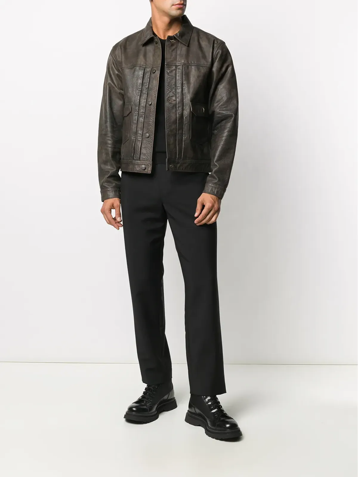 Ralph Lauren Purple Label 14GG カシミヤ混ニットセーター（クルーネック／長袖） - 画像2