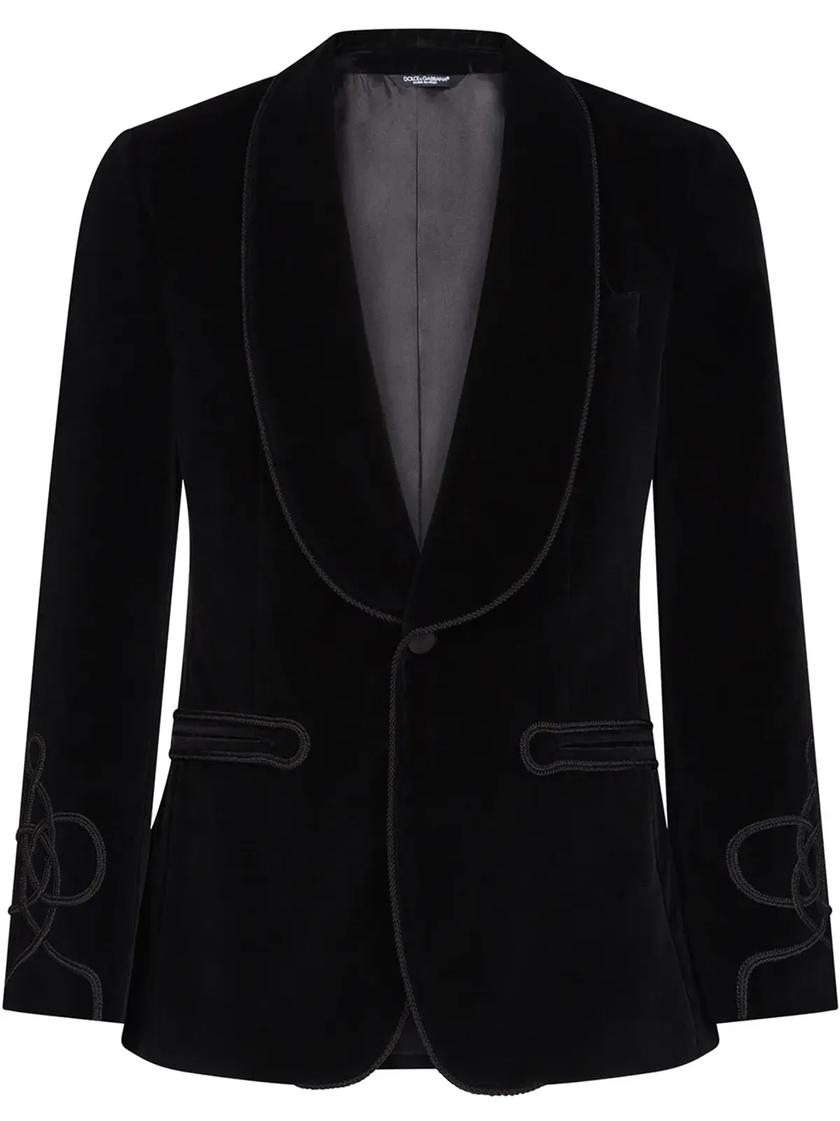 Dolce & Gabbana シングルブレスト ベルベット タキシードジャケット - 画像1