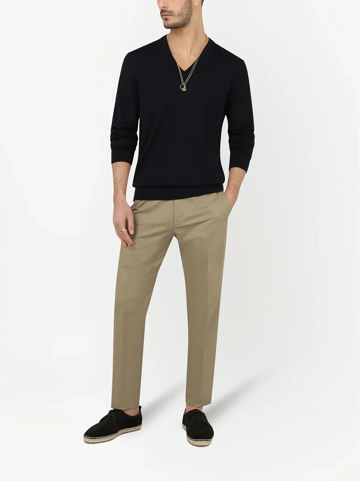Dolce & Gabbana Vネック カシミヤ ジャンパー - 画像2