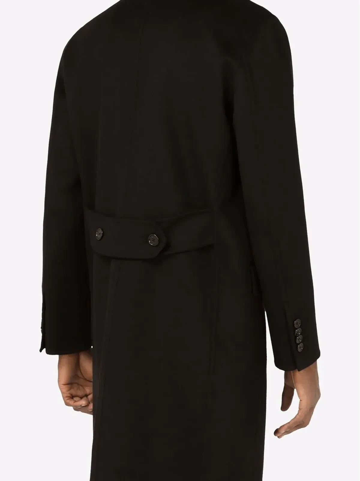 Dolce & Gabbana シングルブレスト カシミヤコート（ブラック） - 画像5