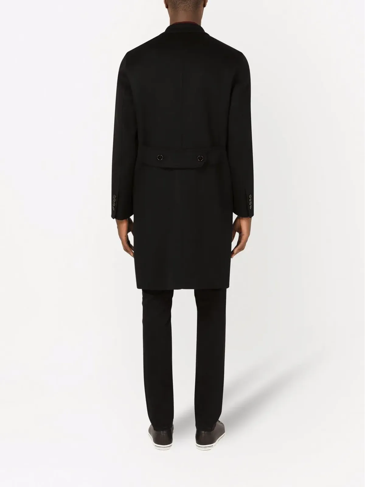Dolce & Gabbana シングルブレスト カシミヤコート（ブラック） - 画像4