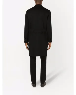 Dolce & Gabbana シングルブレスト カシミヤコート（ブラック） - サムネイル4