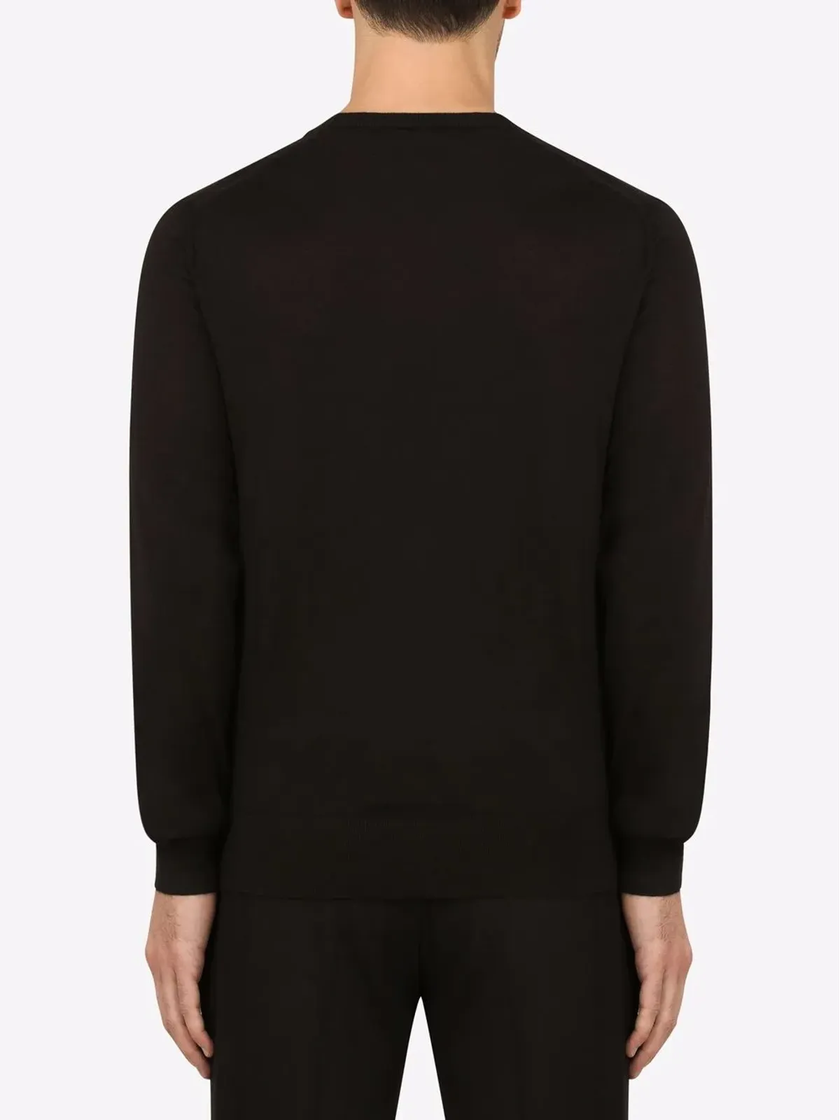 Dolce & Gabbana 黒のカシミヤ クルーネックセーター - 画像4
