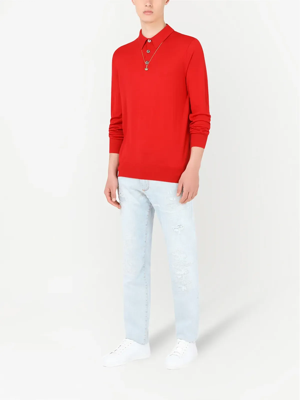 Dolce & Gabbana カシミヤポロシャツ - レッド - 画像2