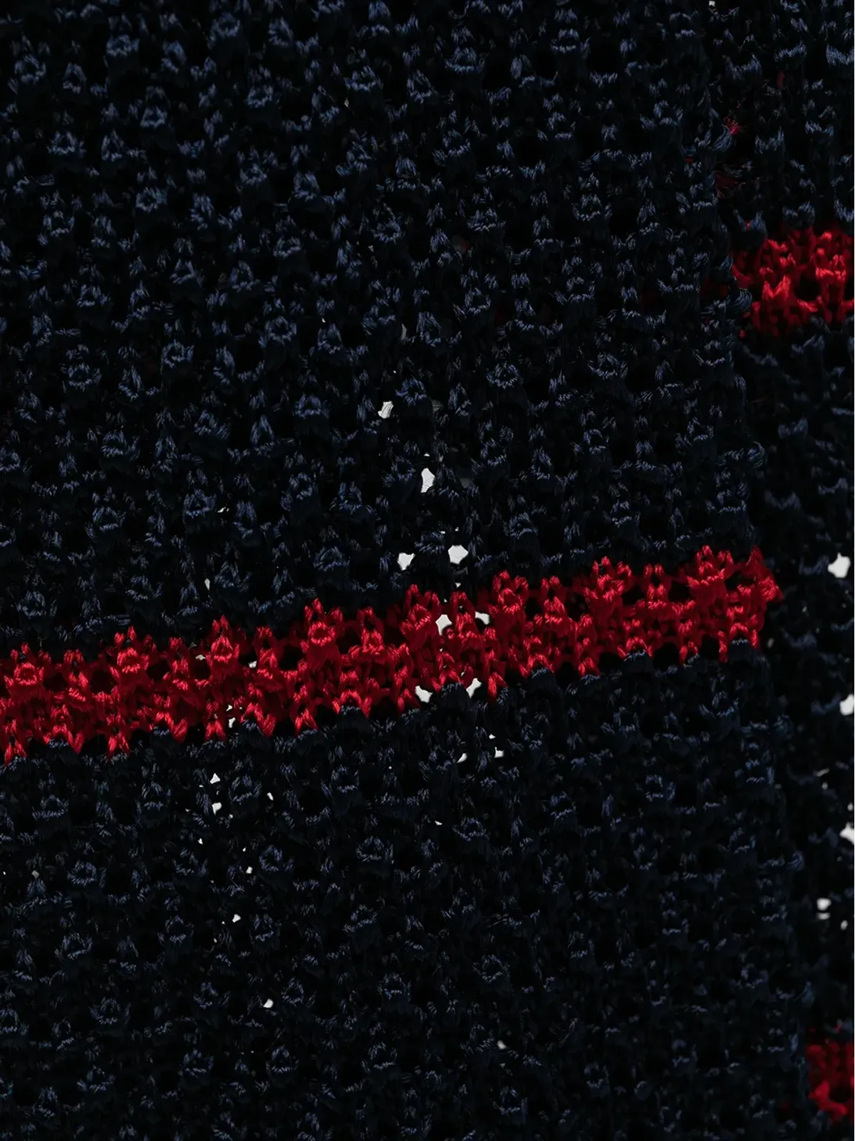 Polo Ralph Lauren ブルー シルクニットストライプネクタイ - 画像2