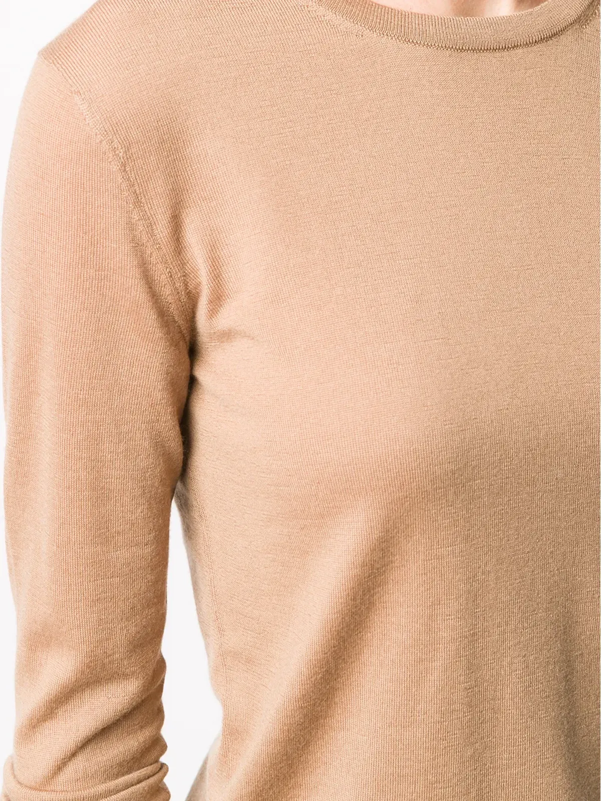 Ralph Lauren Collection CASHMERE JERSEY-LS CN-LONG SLEEVE-SWEATER - Brown - 画像5