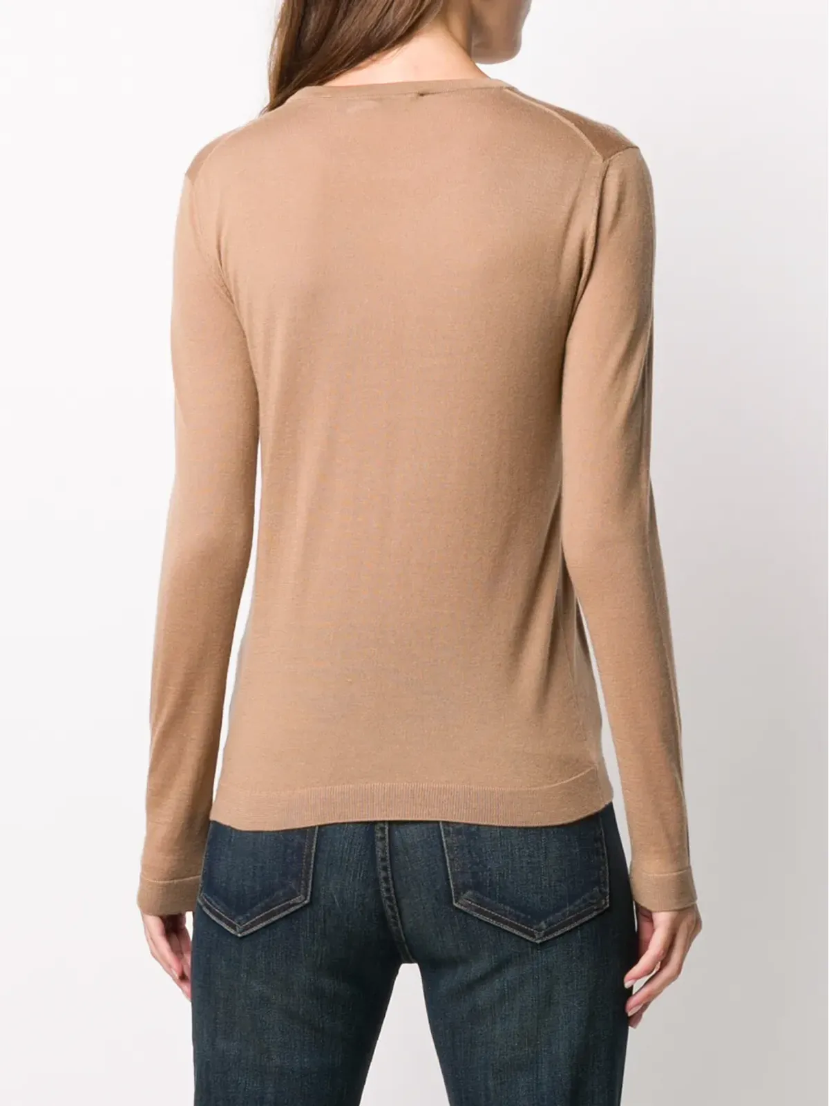 Ralph Lauren Collection CASHMERE JERSEY-LS CN-LONG SLEEVE-SWEATER - Brown - 画像4