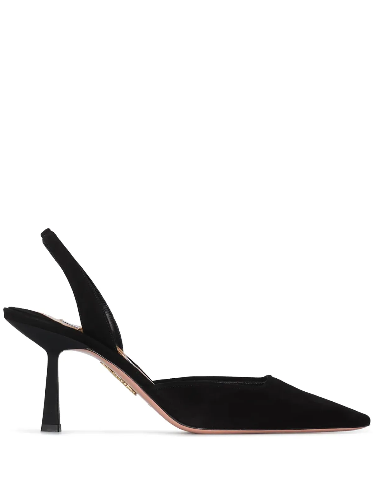 Aquazzura Maia 75mm スリングバックパンプス（ブラック） - 画像1
