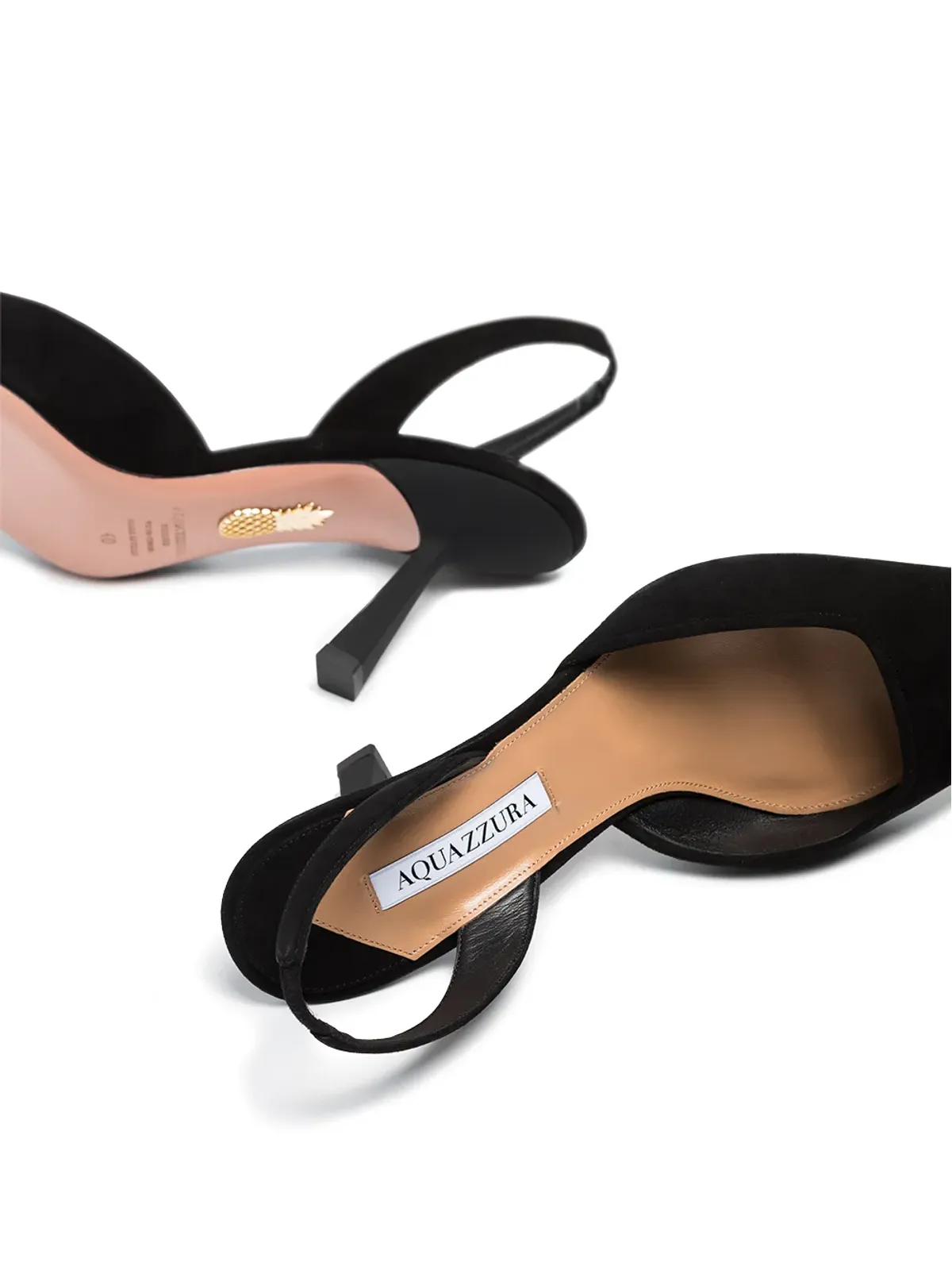 Aquazzura Maia 75mm スリングバックパンプス（ブラック） - 画像2
