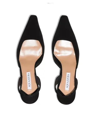 Aquazzura Maia 75mm スリングバックパンプス（ブラック） - サムネイル4