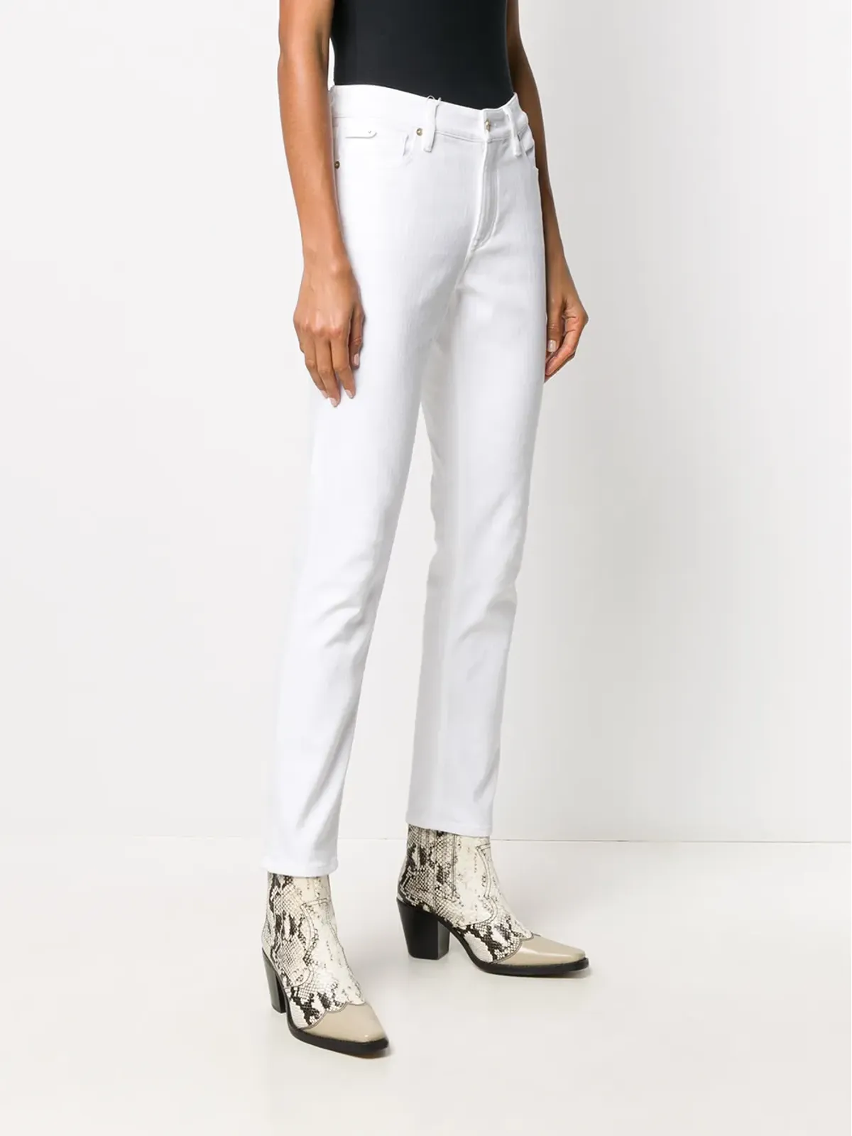 Ralph Lauren Collection スリムフィット・ハイライズジーンズ - White - 画像3