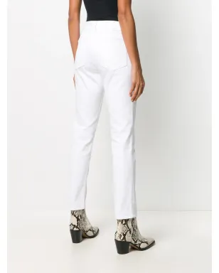 Ralph Lauren Collection スリムフィット・ハイライズジーンズ - White - サムネイル4