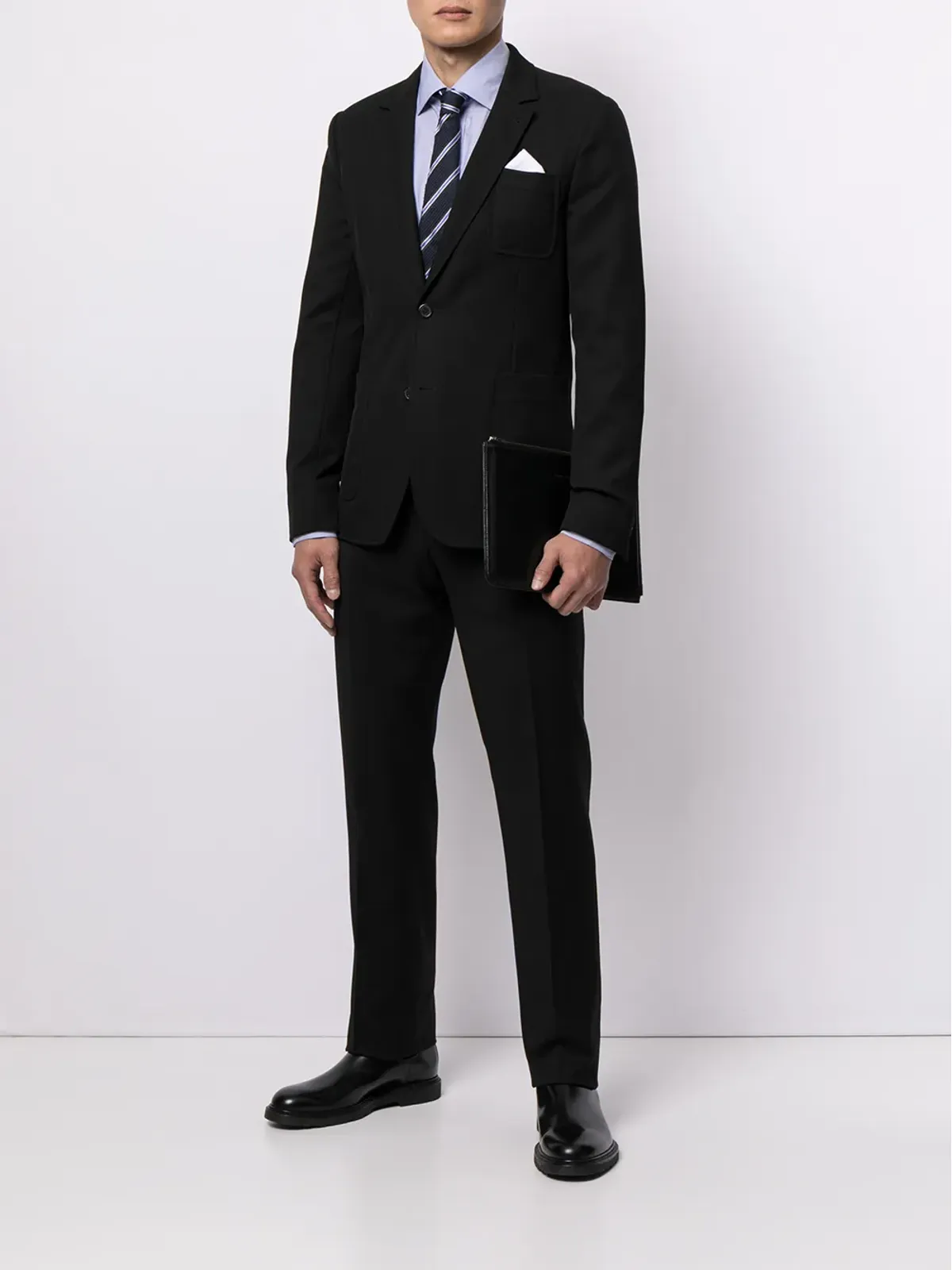 Ralph Lauren Purple Label ストレートレッグ テーラードパンツ（ブラック） - 画像2