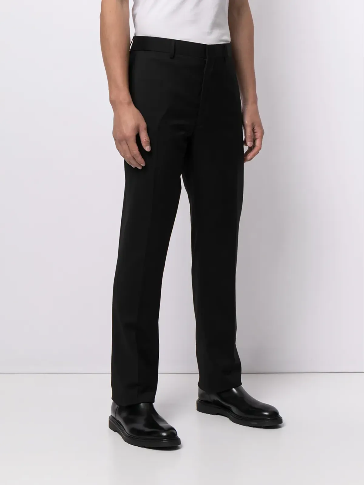 Ralph Lauren Purple Label ストレートレッグ テーラードパンツ（ブラック） - 画像3
