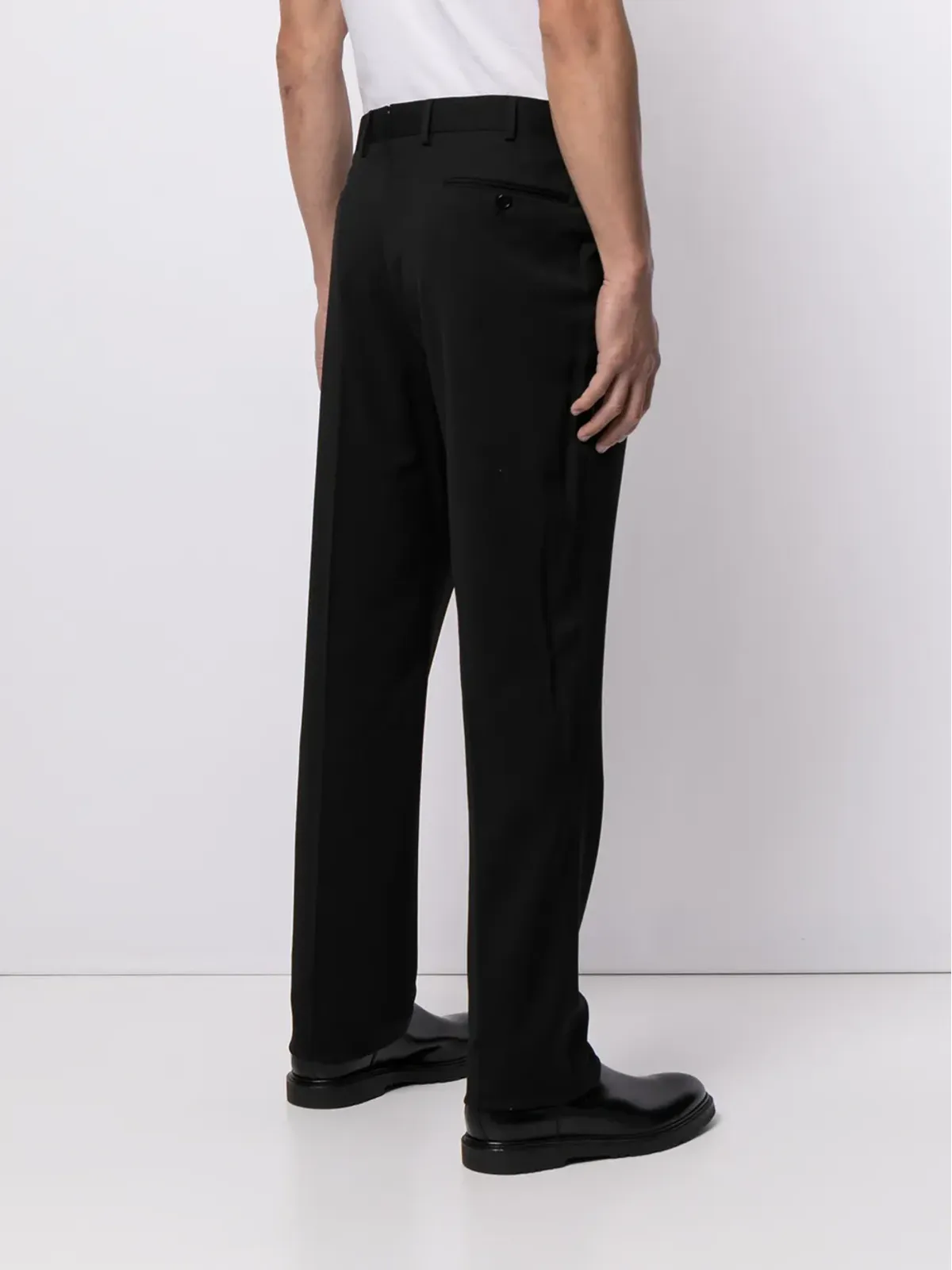 Ralph Lauren Purple Label ストレートレッグ テーラードパンツ（ブラック） - 画像4