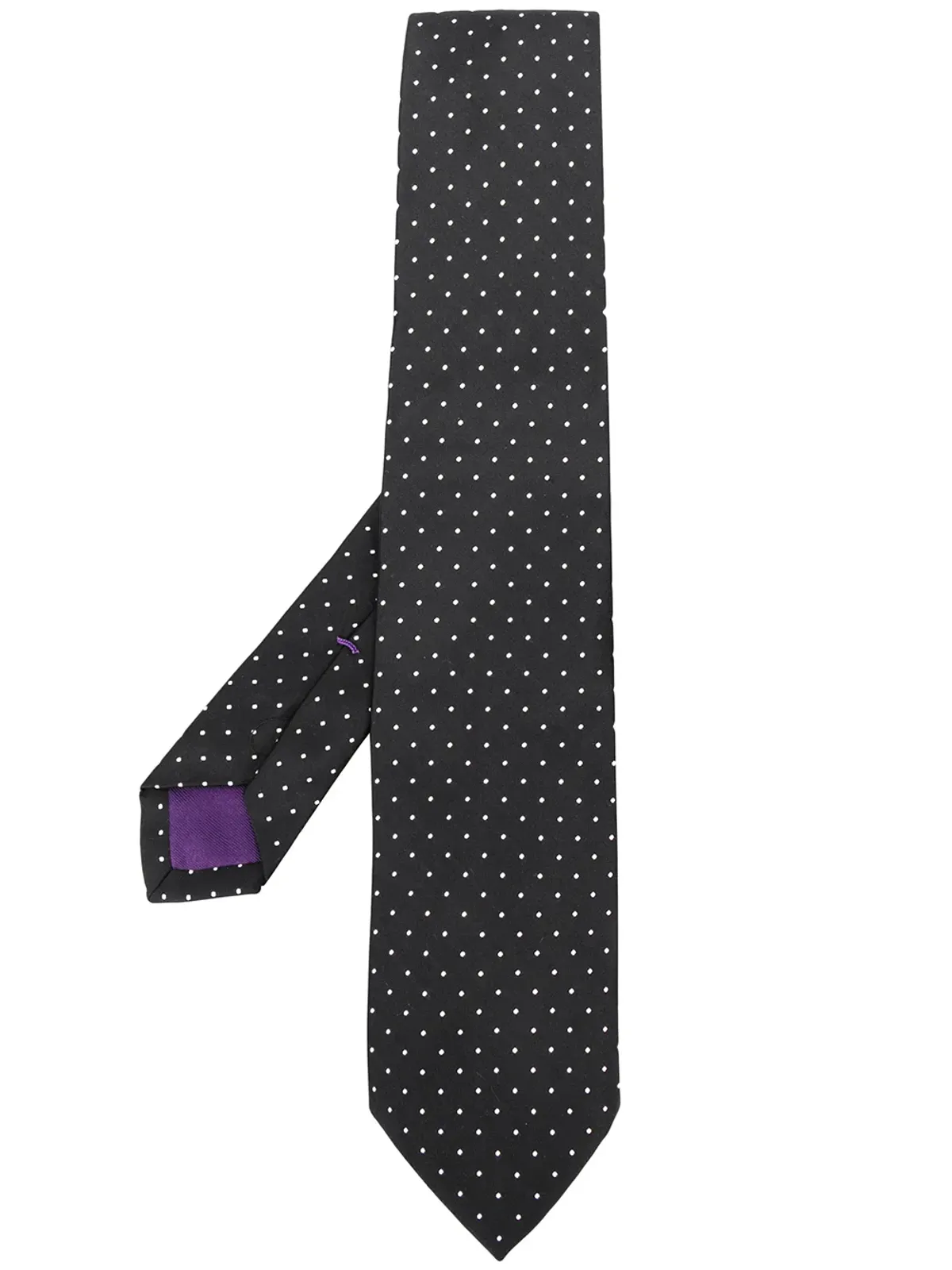 Ralph Lauren Purple Label ポルカドット柄シルクタイ - 画像1
