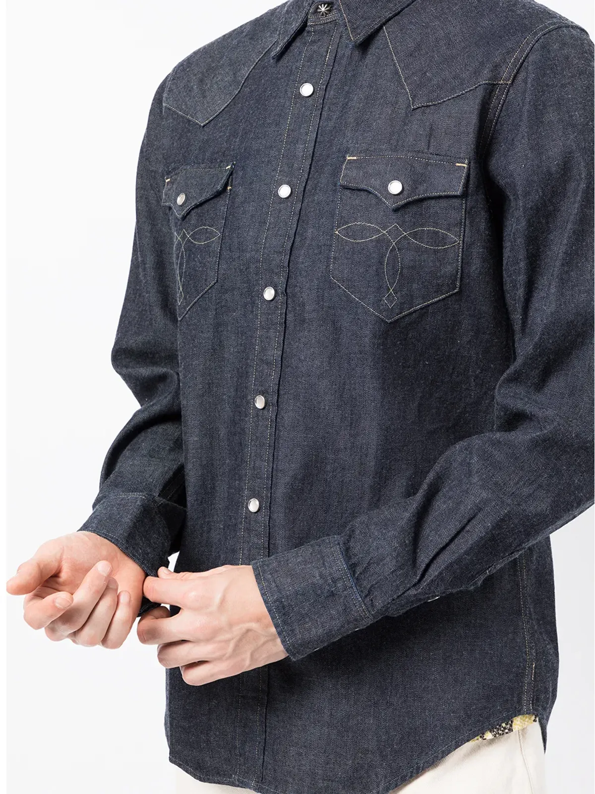 Ralph Lauren RRL 長袖デニムウェスタンシャツ - 画像5