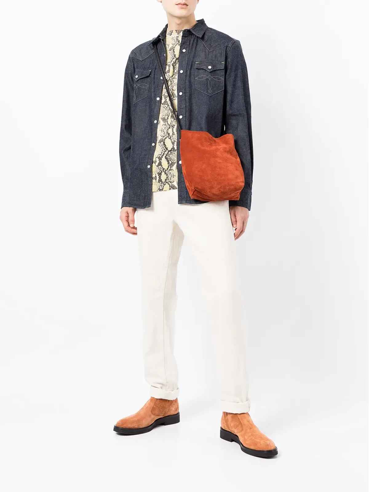 Ralph Lauren RRL 長袖デニムウェスタンシャツ - 画像2