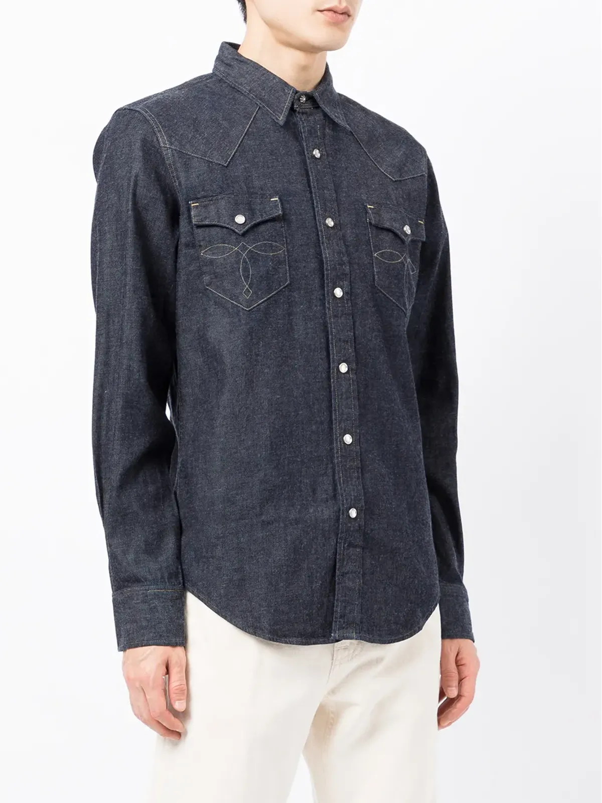 Ralph Lauren RRL 長袖デニムウェスタンシャツ - 画像3
