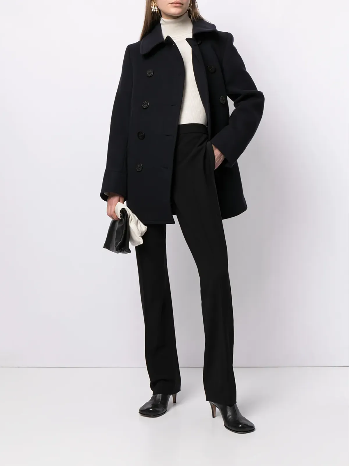 Ralph Lauren Collection ハイライズ テーラードパンツ - ブラック - 画像2