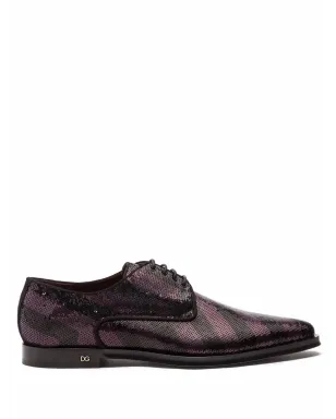 Dolce & Gabbana スパンコール装飾 ダービーシューズ - ブラック - サムネイル1