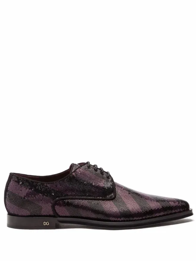 Dolce & Gabbana Dolce & Gabbana スパンコール装飾 ダービーシューズ - ブラックの商品画像