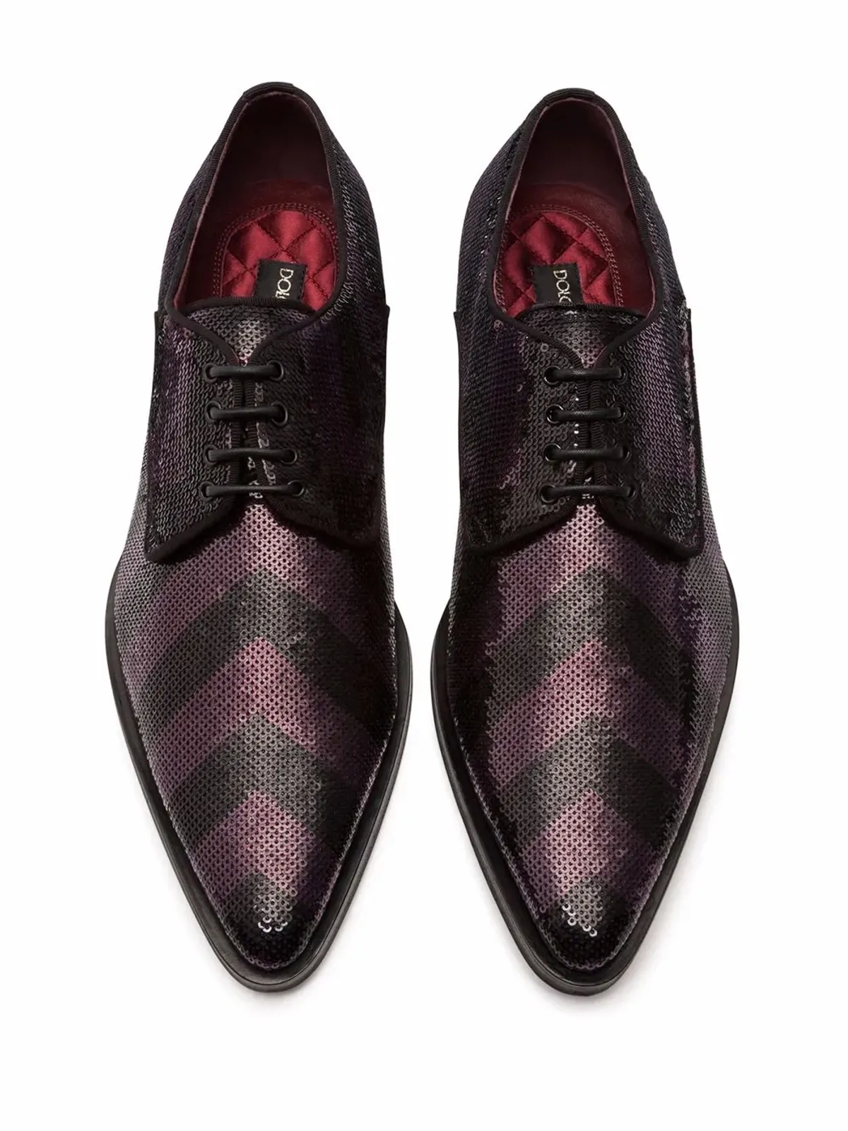 Dolce & Gabbana スパンコール装飾 ダービーシューズ - ブラック - 画像4