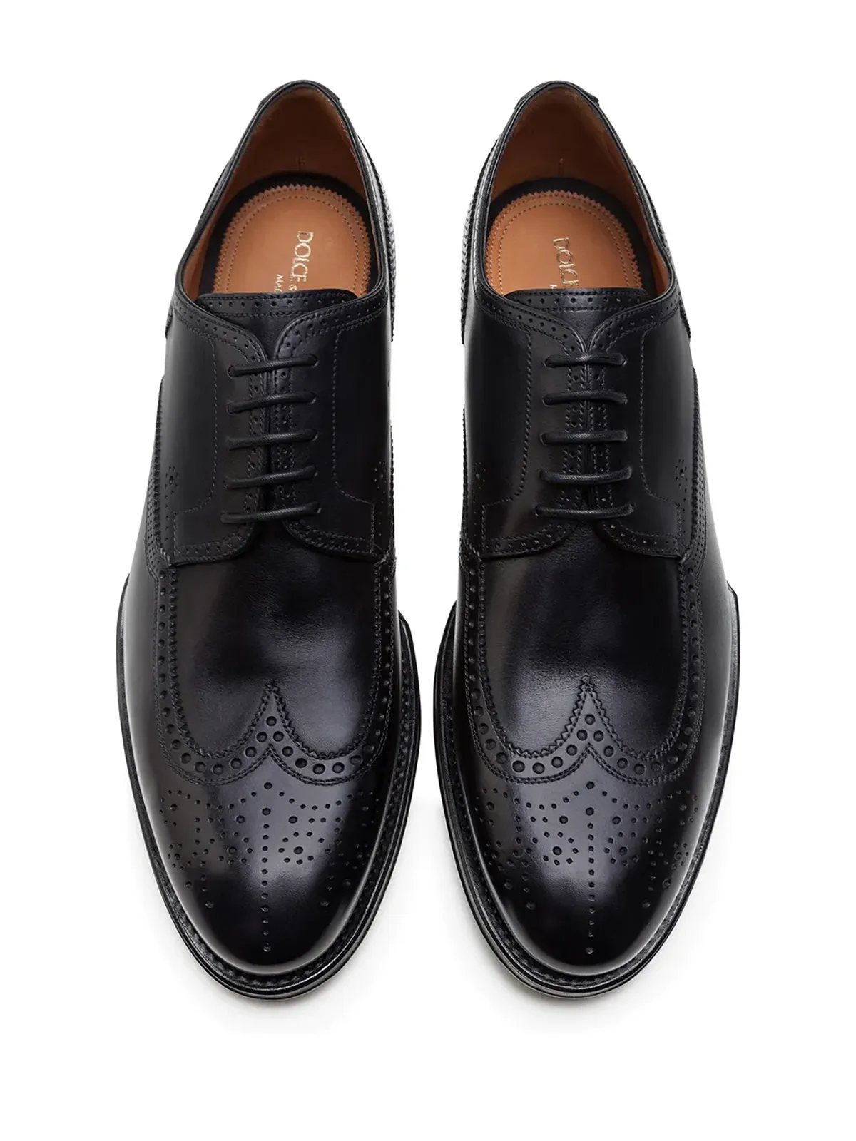 Dolce & Gabbana ブローグディテール ダービーシューズ - ブラック - 画像4
