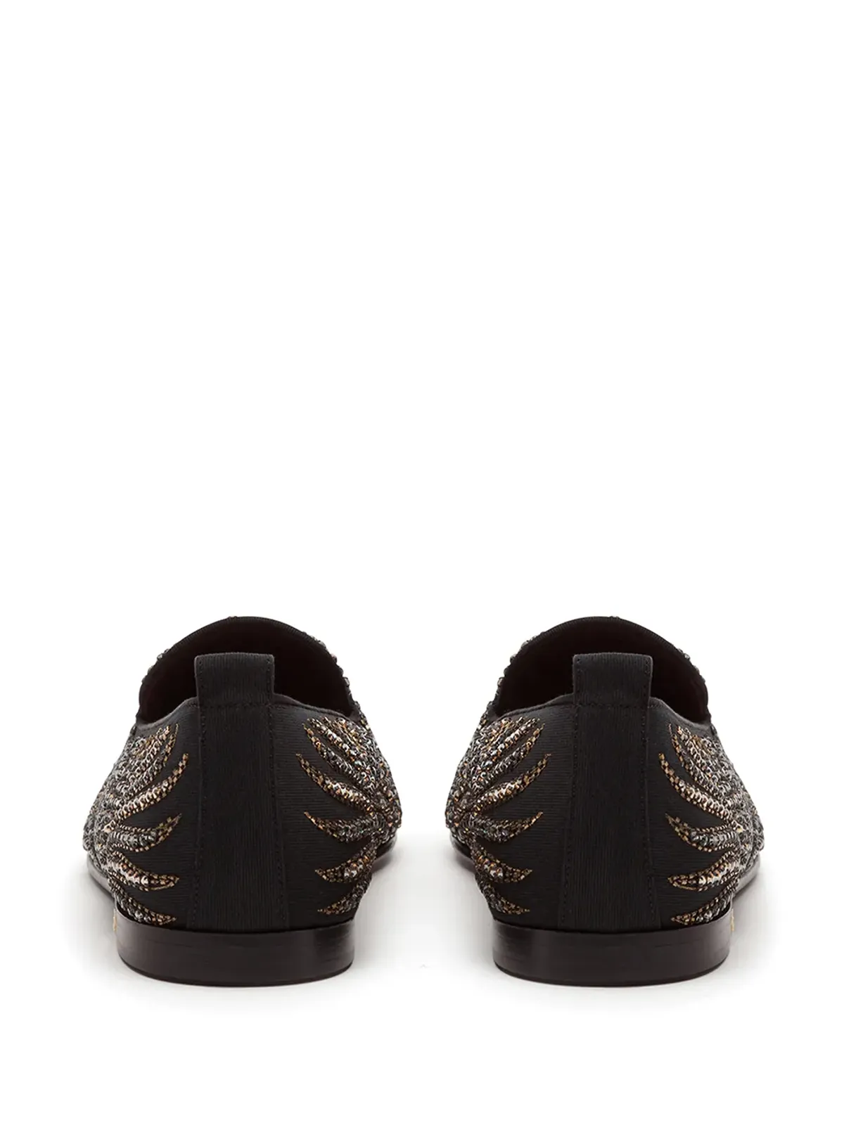 Dolce & Gabbana クリスタル装飾ベルベットスリッパ - 画像3