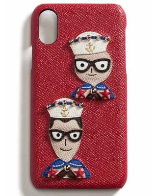 Dolce & Gabbana アップリケ付きレザー iPhone X ケース - サムネイル1