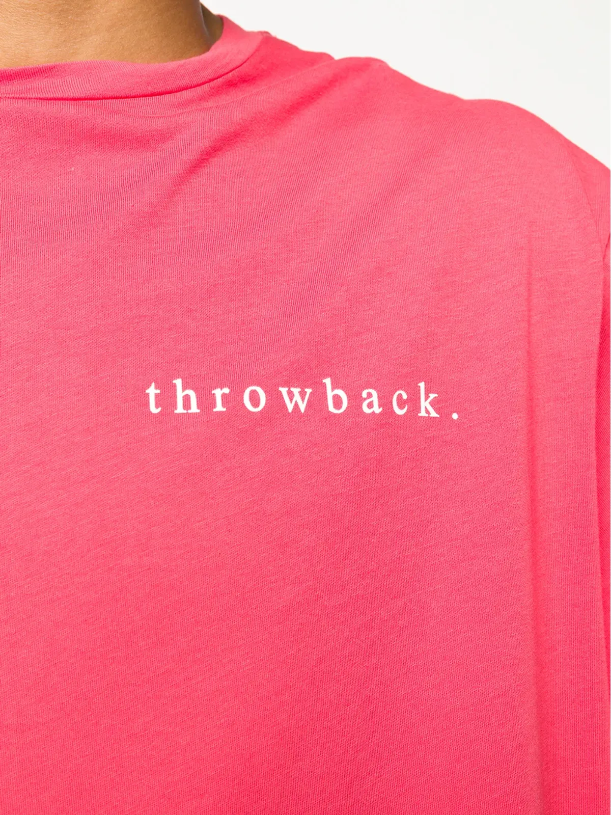 Throwback. オーバーサイズ ロゴ Tシャツ - レッド - 画像5