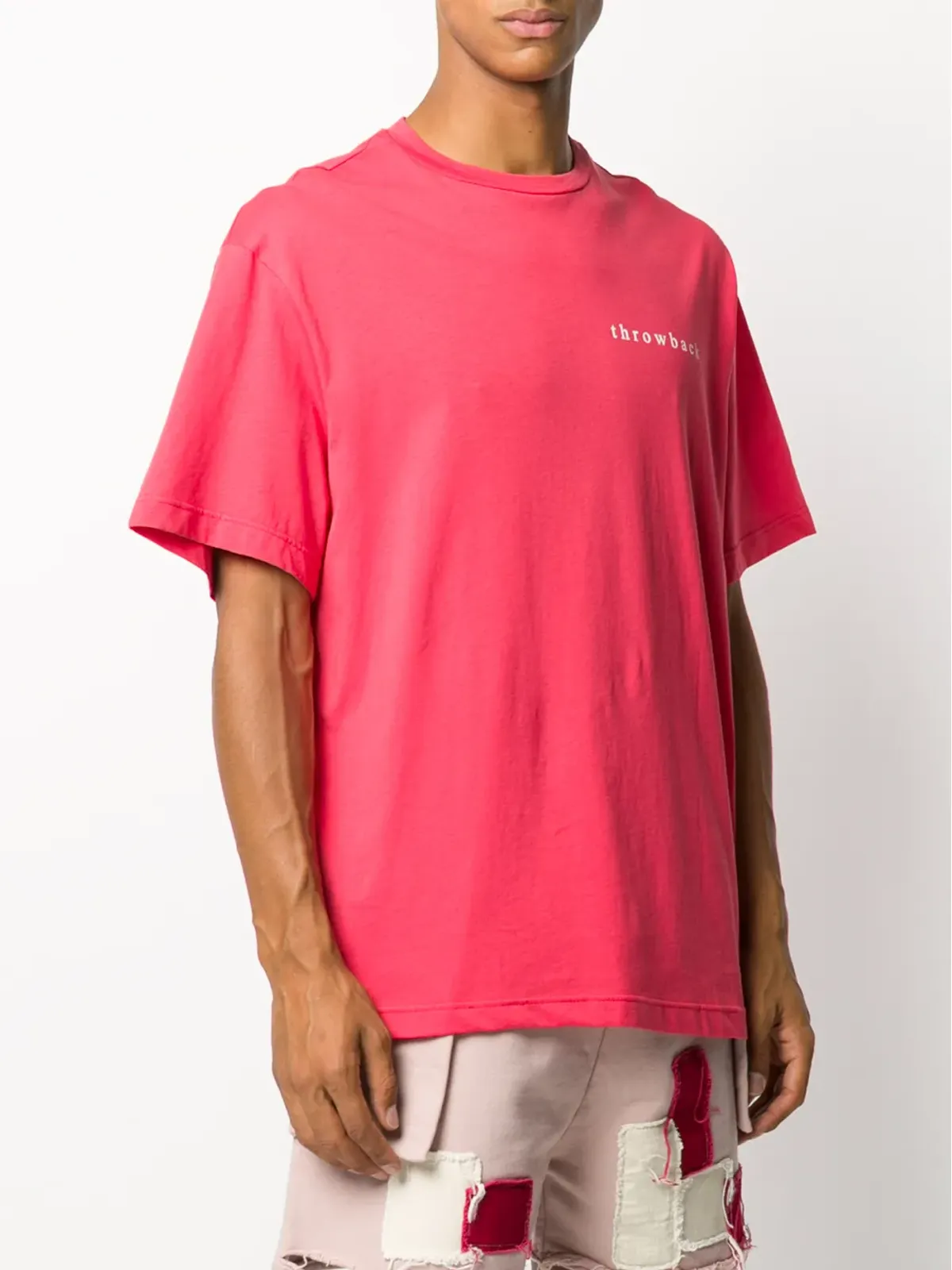 Throwback. オーバーサイズ ロゴ Tシャツ - レッド - 画像3
