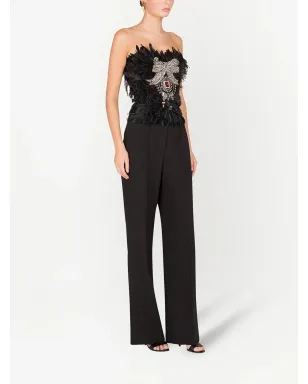Dolce & Gabbana エンベリッシュド ストラップレス・ビスチェ - ブラック - サムネイル2