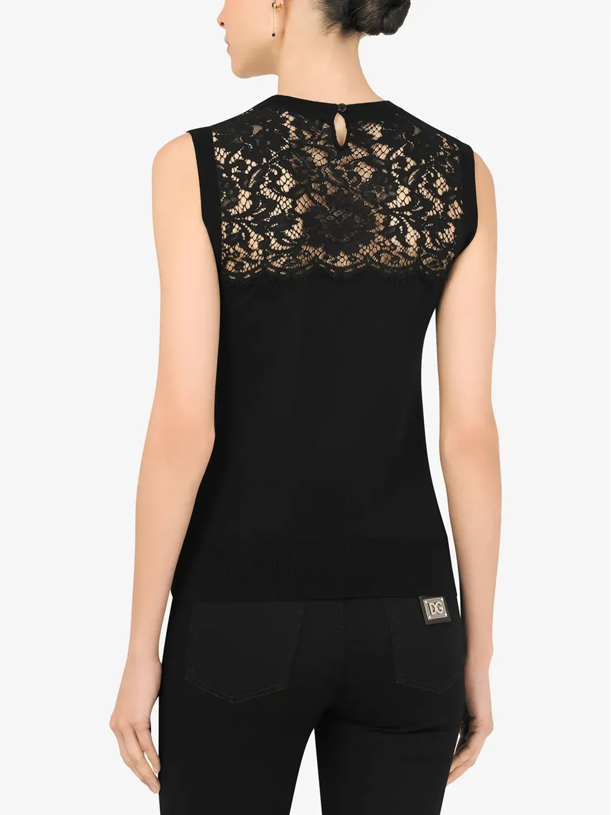 Dolce & Gabbana レースパネル ヴァージンウール ブラウス - 画像5