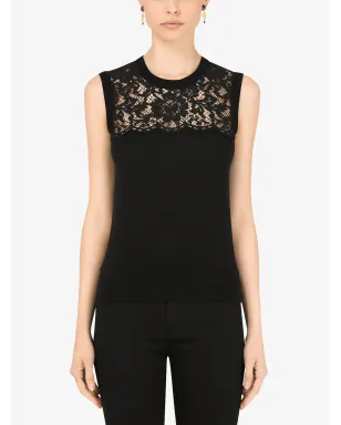 Dolce & Gabbana レースパネル ヴァージンウール ブラウス - サムネイル3