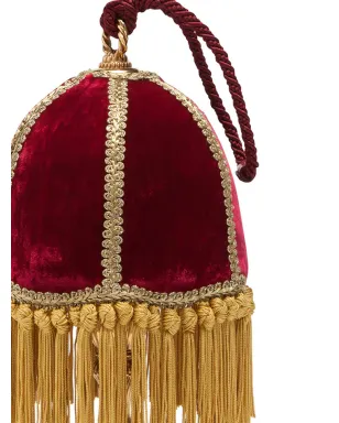 Dolce & Gabbana ベルベット風タッセル付きクラッチバッグ - レッド - サムネイル3
