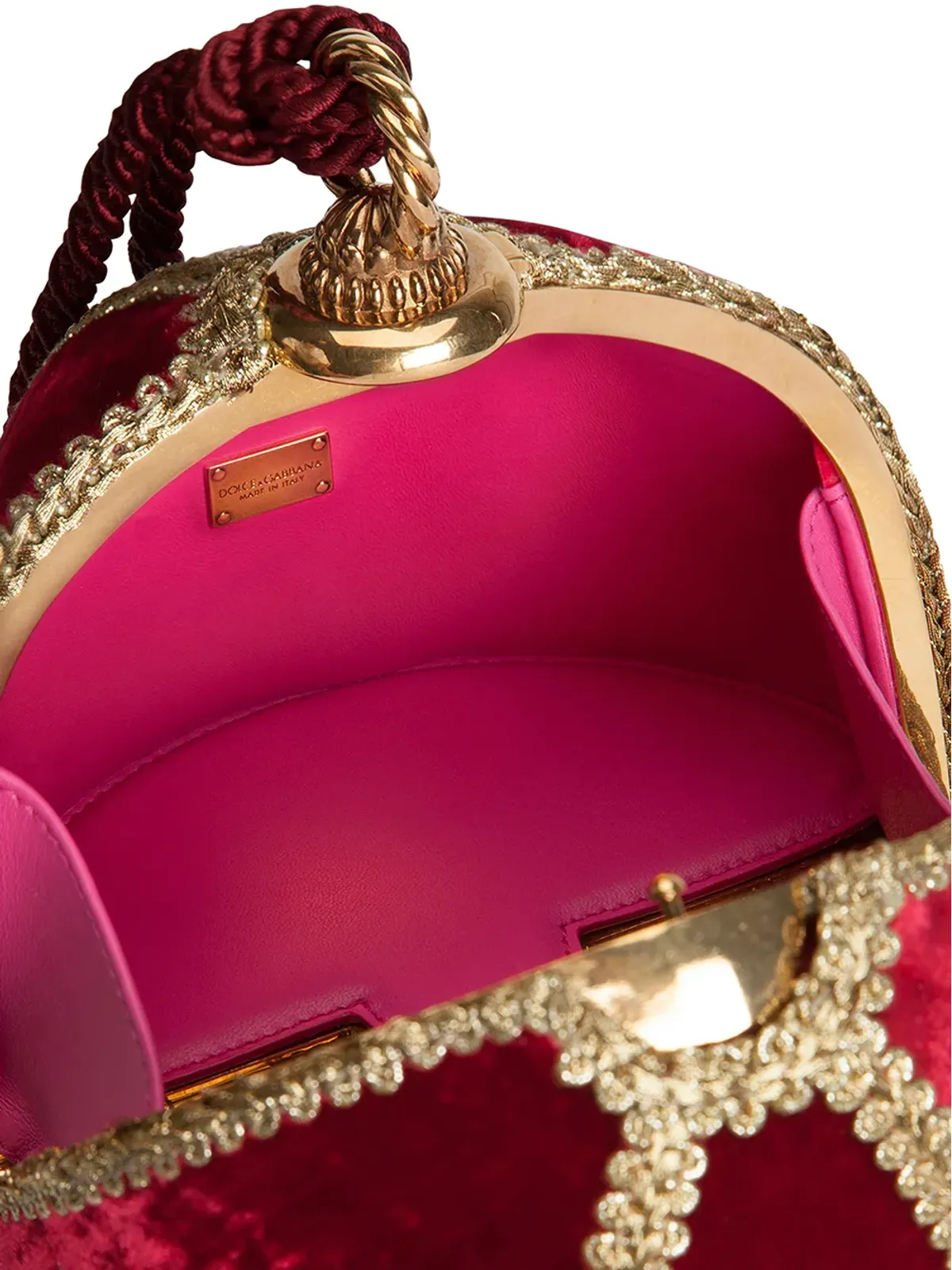 Dolce & Gabbana ベルベット風タッセル付きクラッチバッグ - レッド - 画像4