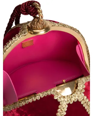 Dolce & Gabbana ベルベット風タッセル付きクラッチバッグ - レッド - サムネイル4