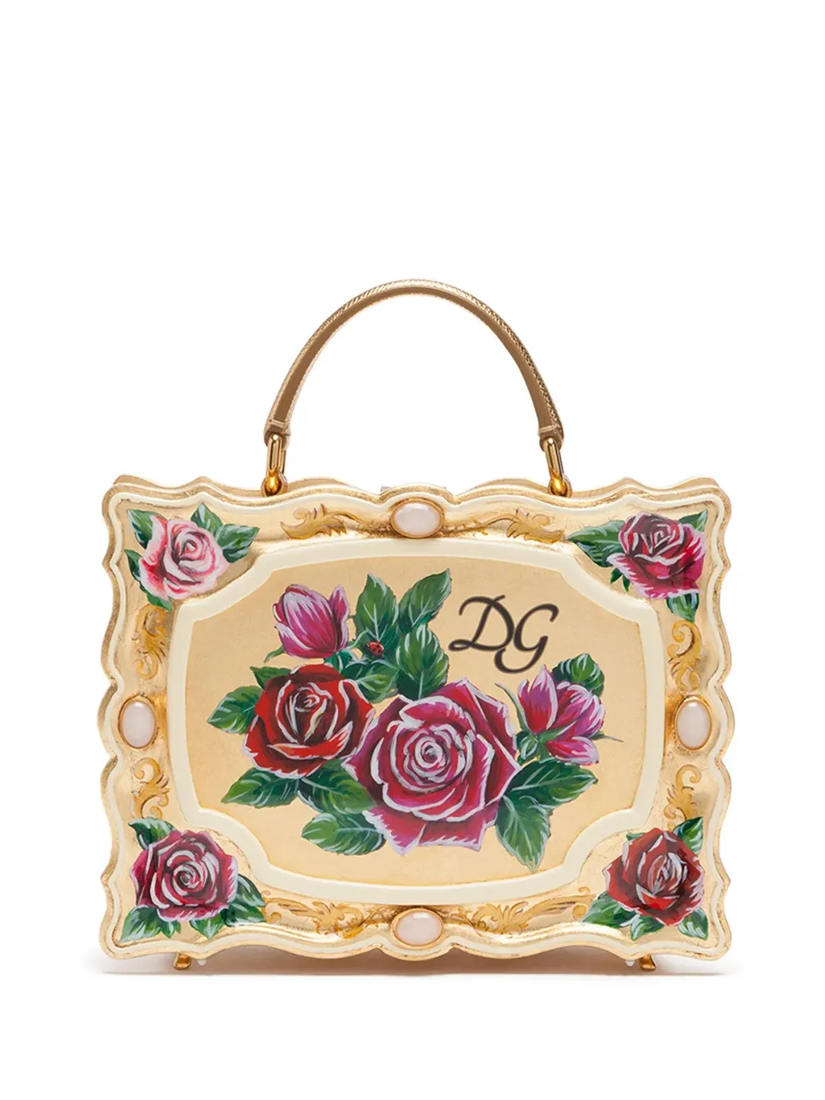 Dolce & Gabbana ドルチェボックス 手描きトップハンドルバッグ - 画像2
