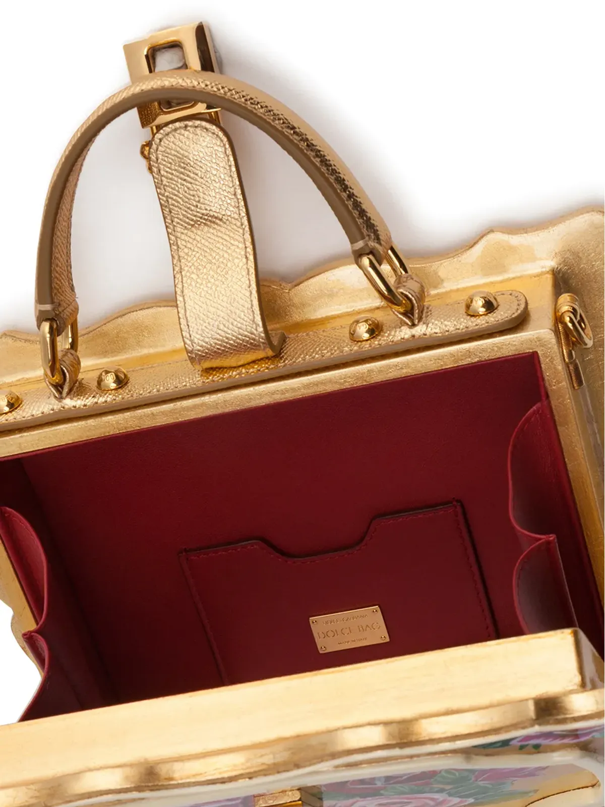 Dolce & Gabbana ドルチェボックス 手描きトップハンドルバッグ - 画像4
