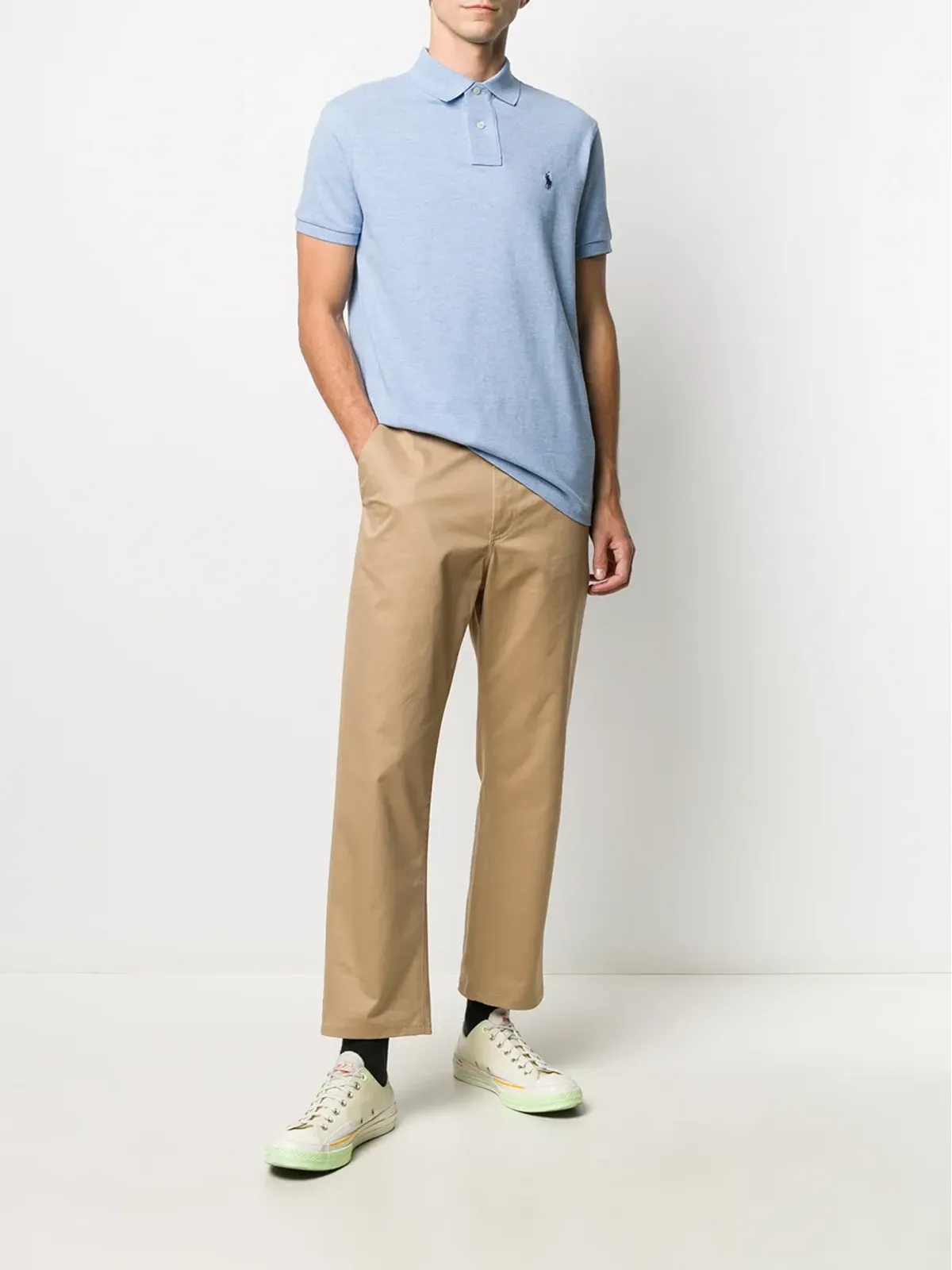 Polo Ralph Lauren ブルー刺繍モチーフ ポロシャツ - 画像2