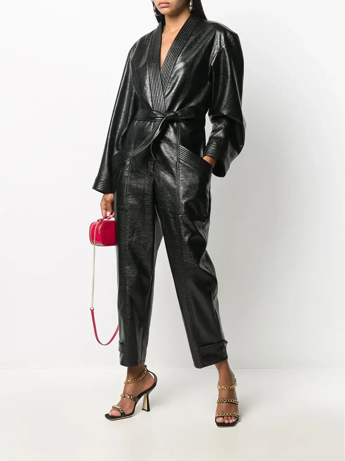 Philosophy Di Lorenzo Serafini レザー風ベルト付きジャンプスーツ - 画像2