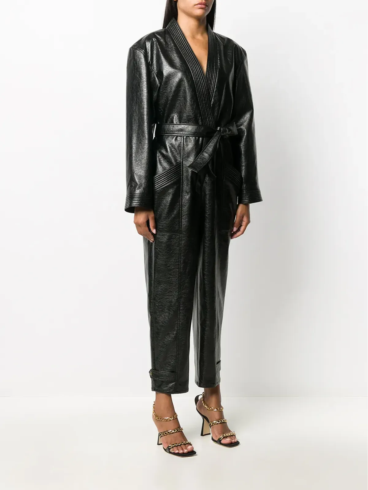 Philosophy Di Lorenzo Serafini レザー風ベルト付きジャンプスーツ - 画像3