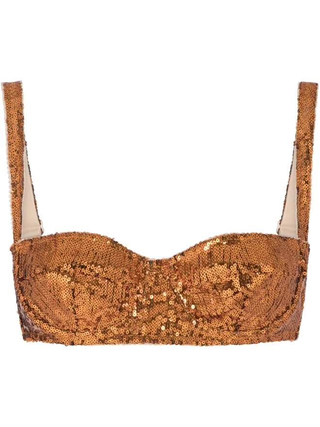 Dolce & Gabbana Dolce & Gabbana スパンコール付きバルコニーブラの商品画像